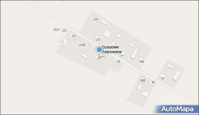 Cierno-Żabieniec, Cierno-Żabieniec, 100, mapa Cierno-Żabieniec