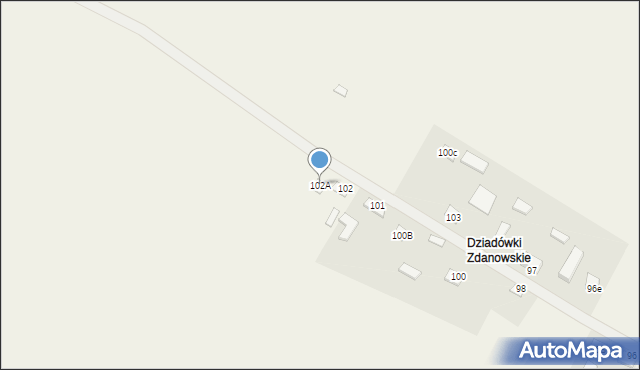 Cierno-Żabieniec, Cierno-Żabieniec, 102A, mapa Cierno-Żabieniec