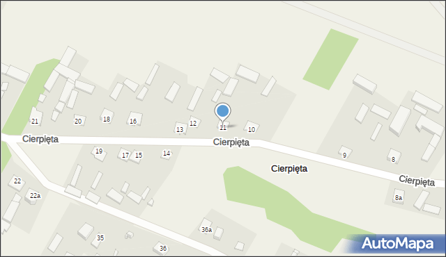 Cierpięta, Cierpięta, 11, mapa Cierpięta