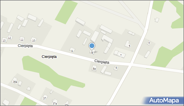 Cierpięta, Cierpięta, 8, mapa Cierpięta