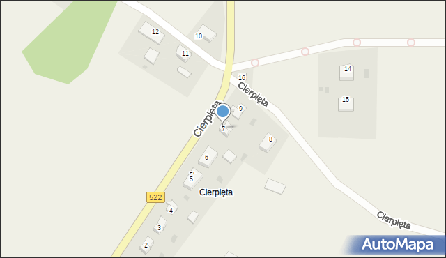 Cierpięta, Cierpięta, 7, mapa Cierpięta