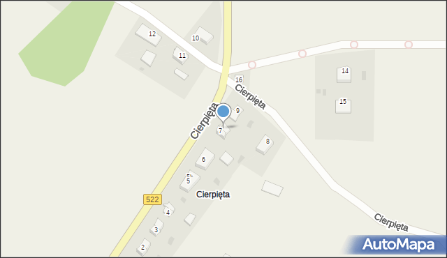 Cierpięta, Cierpięta, 7b, mapa Cierpięta