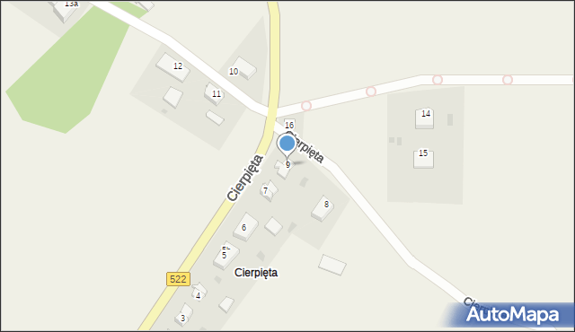 Cierpięta, Cierpięta, 9, mapa Cierpięta