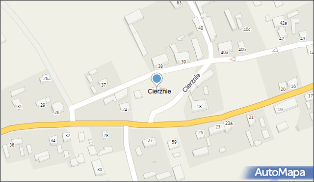 Cierznie, Cierznie, 22, mapa Cierznie