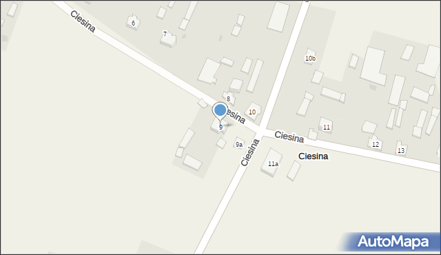 Ciesina, Ciesina, 9, mapa Ciesina