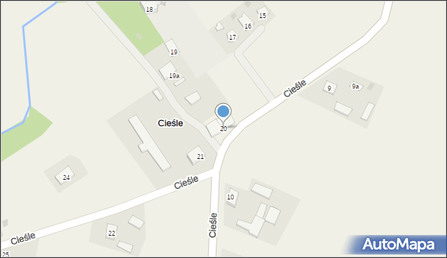 Cieśle, Cieśle, 20, mapa Cieśle