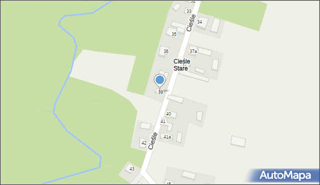 Cieśle, Cieśle, 39, mapa Cieśle