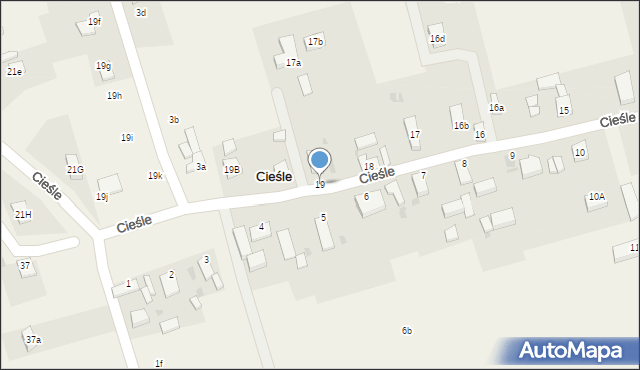 Cieśle, Cieśle, 19, mapa Cieśle