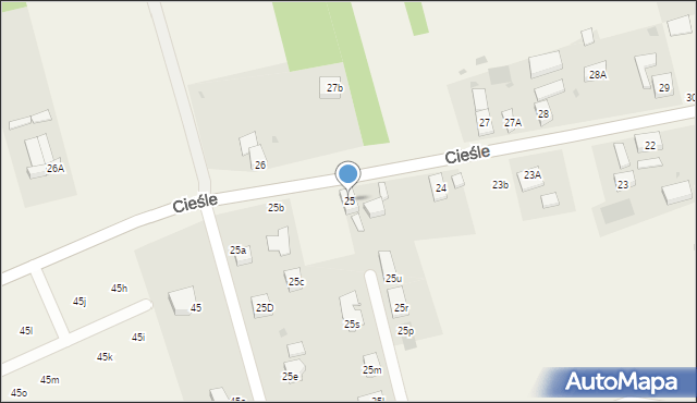 Cieśle, Cieśle, 25, mapa Cieśle