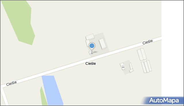 Cieśle, Cieśle, 12, mapa Cieśle