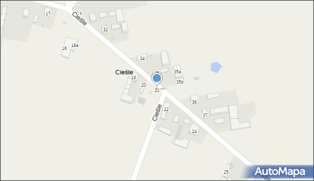 Cieśle, Cieśle, 21, mapa Cieśle