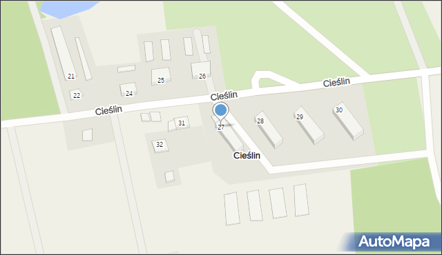 Cieślin, Cieślin, 27, mapa Cieślin