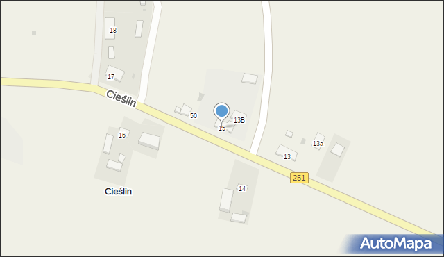 Cieślin, Cieślin, 15, mapa Cieślin