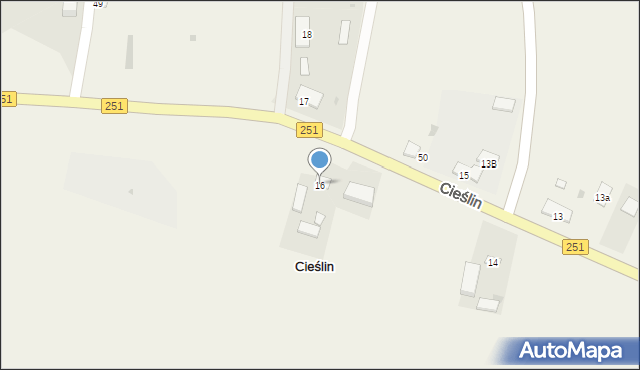 Cieślin, Cieślin, 16, mapa Cieślin