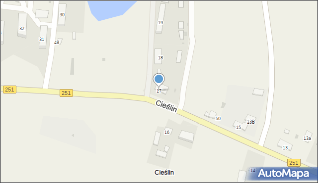 Cieślin, Cieślin, 17, mapa Cieślin