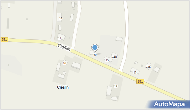 Cieślin, Cieślin, 50, mapa Cieślin