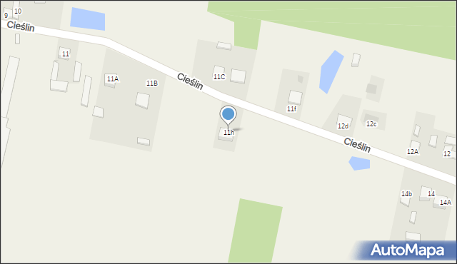 Cieślin, Cieślin, 11h, mapa Cieślin