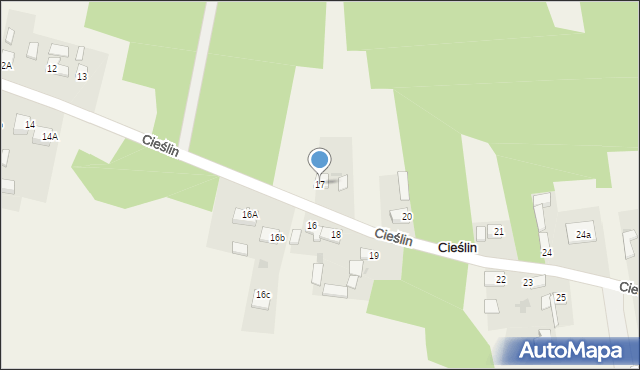 Cieślin, Cieślin, 17, mapa Cieślin