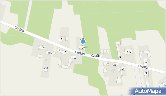 Cieślin, Cieślin, 20, mapa Cieślin