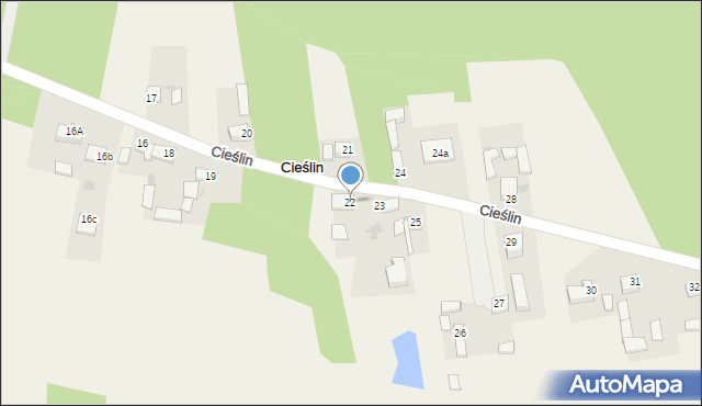 Cieślin, Cieślin, 22, mapa Cieślin