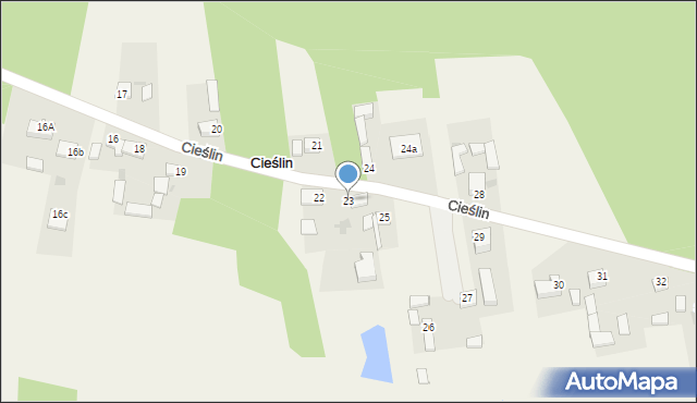 Cieślin, Cieślin, 23, mapa Cieślin