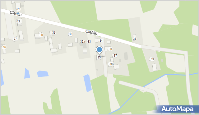 Cieślin, Cieślin, 35, mapa Cieślin