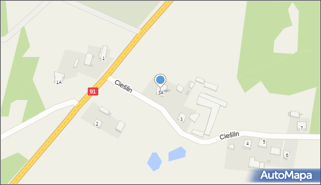 Cieślin, Cieślin, 3A, mapa Cieślin