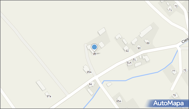Cieszacin Mały, Cieszacin Mały, 95, mapa Cieszacin Mały