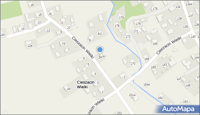 Cieszacin Wielki, Cieszacin Wielki, 2A, mapa Cieszacin Wielki