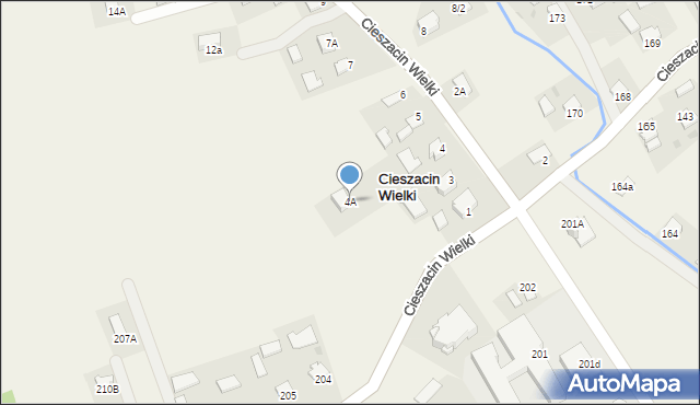 Cieszacin Wielki, Cieszacin Wielki, 4A, mapa Cieszacin Wielki