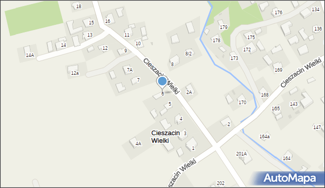Cieszacin Wielki, Cieszacin Wielki, 6, mapa Cieszacin Wielki