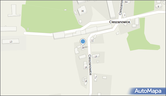 Cieszanowice, Cieszanowice, 14, mapa Cieszanowice