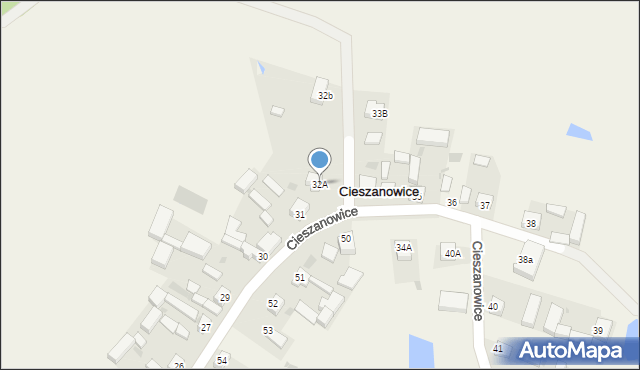 Cieszanowice, Cieszanowice, 32A, mapa Cieszanowice