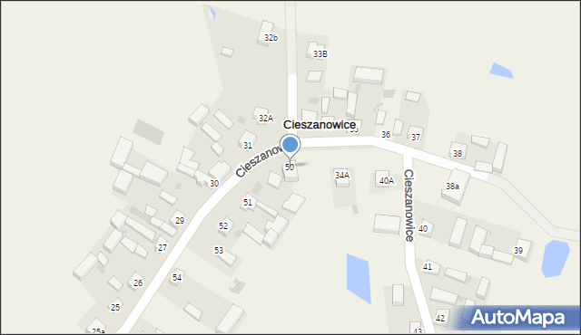 Cieszanowice, Cieszanowice, 50, mapa Cieszanowice