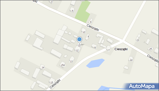 Cieszątki, Cieszątki, 11, mapa Cieszątki