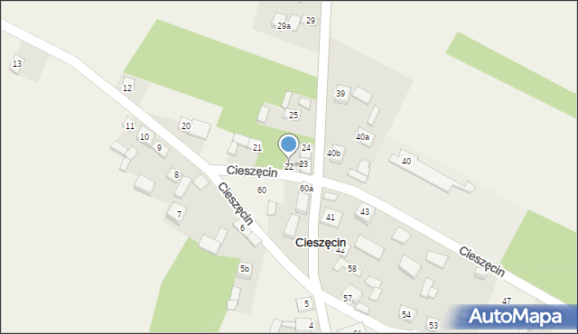 Cieszęcin, Cieszęcin, 22, mapa Cieszęcin