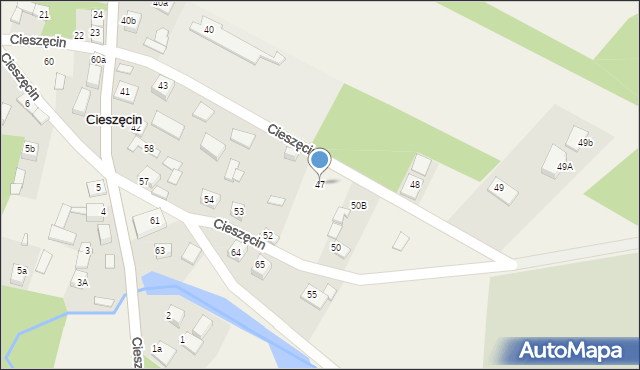 Cieszęcin, Cieszęcin, 47, mapa Cieszęcin