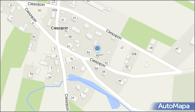 Cieszęcin, Cieszęcin, 53, mapa Cieszęcin