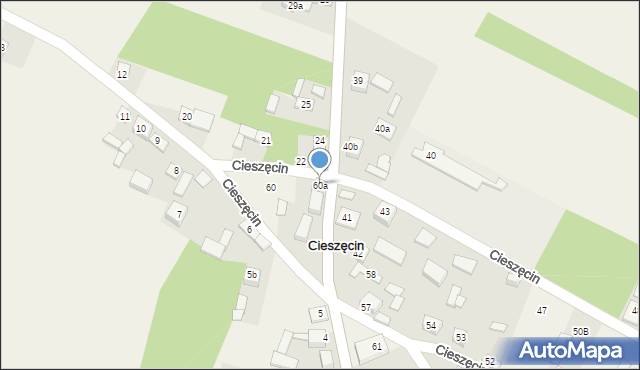 Cieszęcin, Cieszęcin, 60a, mapa Cieszęcin