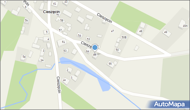 Cieszęcin, Cieszęcin, 65, mapa Cieszęcin