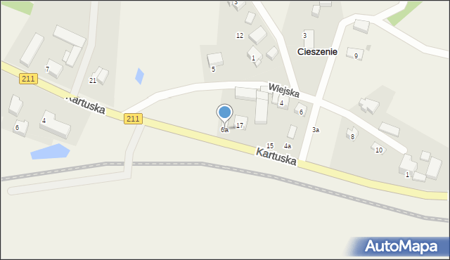 Cieszenie, Cieszenie, 6a, mapa Cieszenie