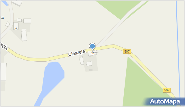 Cieszęta, Cieszęta, 10, mapa Cieszęta