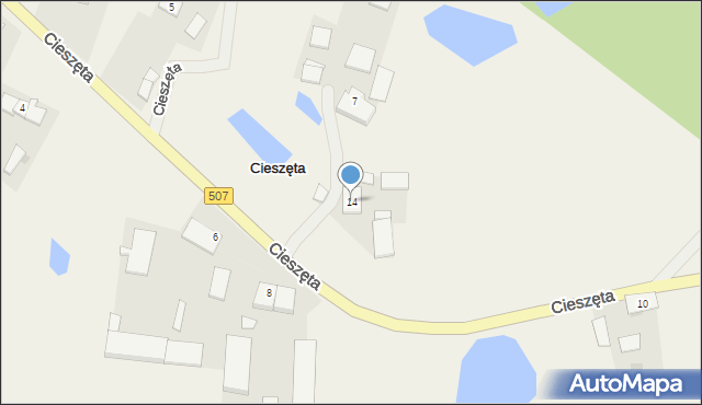 Cieszęta, Cieszęta, 14, mapa Cieszęta