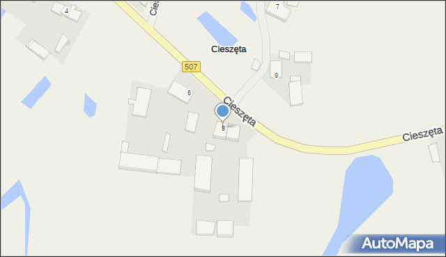 Cieszęta, Cieszęta, 8, mapa Cieszęta