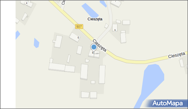 Cieszęta, Cieszęta, 8a, mapa Cieszęta