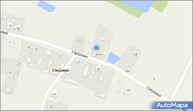 Cieszewo, Cieszewo, 17, mapa Cieszewo