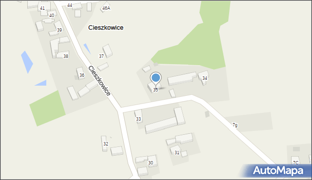 Cieszkowice, Cieszkowice, 35, mapa Cieszkowice