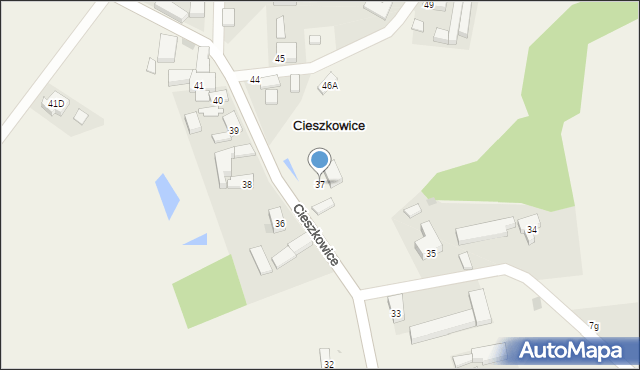 Cieszkowice, Cieszkowice, 37, mapa Cieszkowice