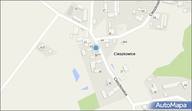 Cieszkowice, Cieszkowice, 39, mapa Cieszkowice