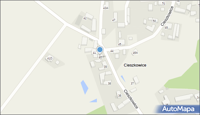 Cieszkowice, Cieszkowice, 40, mapa Cieszkowice